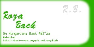 roza back business card